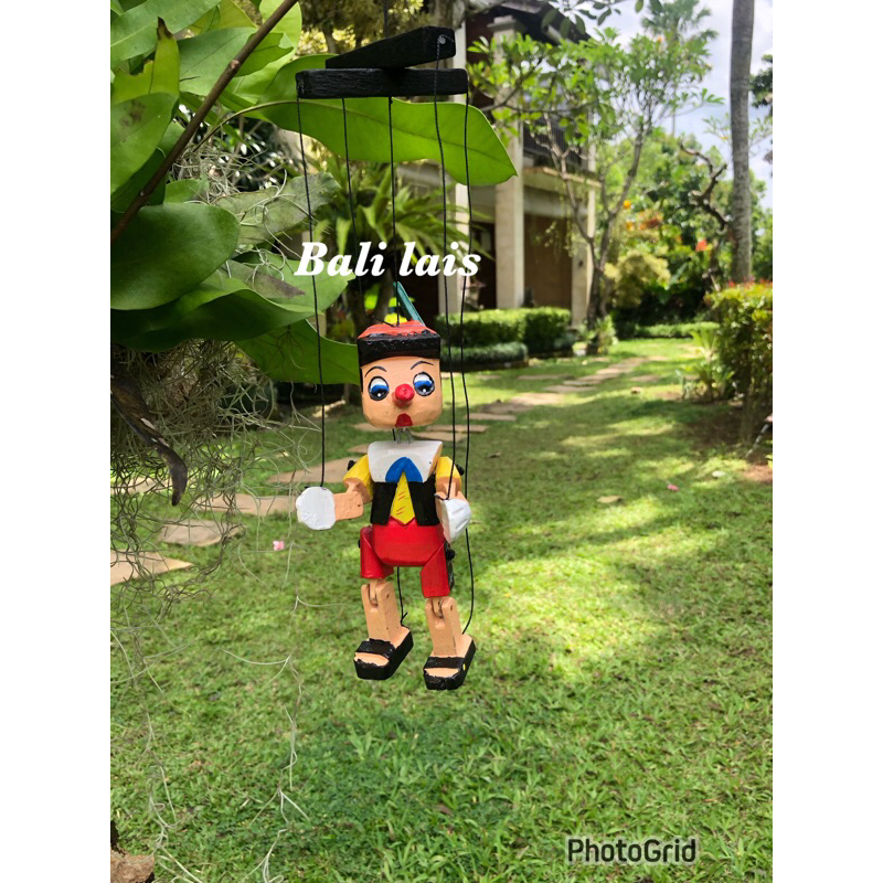 gantungan pinokio/boneka pinokio kayu