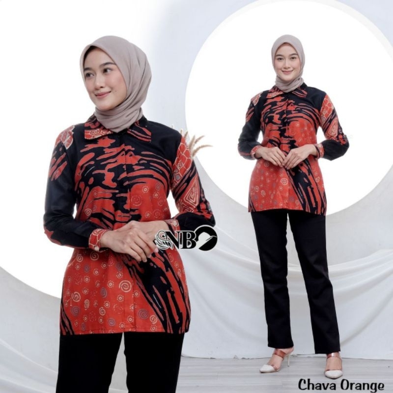 Atasan Batik Wanita Kemeja Batik Wanita Blouse Batik Wanita Kekinian New Motif