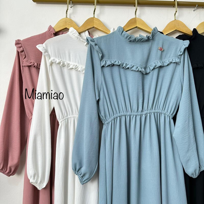 YUBIN Maxi Dress Polos wanita - Gamis wanita