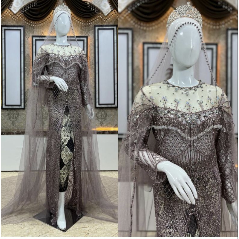 KEBAYA AKAD MEWAH FULL PAYET//BAJU WEDDING MODERN//KEBAYA TERBARU