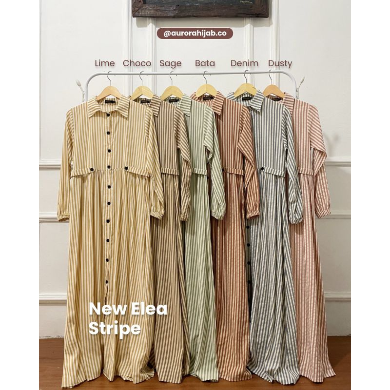 Gamis Aurora | Gamis Katun Premium | Gamis murah | MAUREEN | INDY | ELEA | ELEA STRIPE