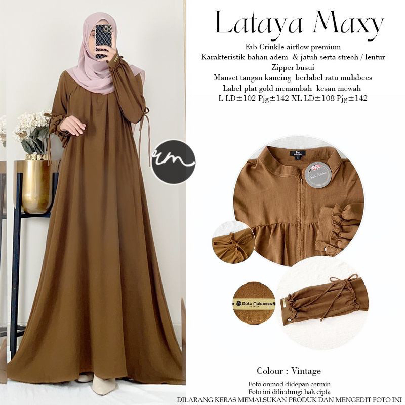 Lataya Maxy Dress bahan cringkle
