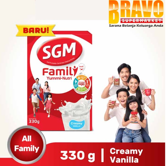 

Bravo Bojonegoro - SGM Yummi Nutri Rasa Vanila & Coklat 330GR & 690GR