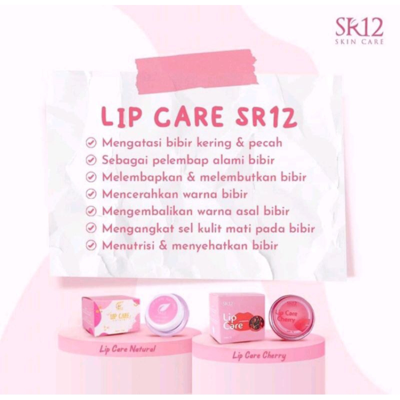 SR12 Lip Care Cherry / Pencerah Bibir SR12 Original BPOM