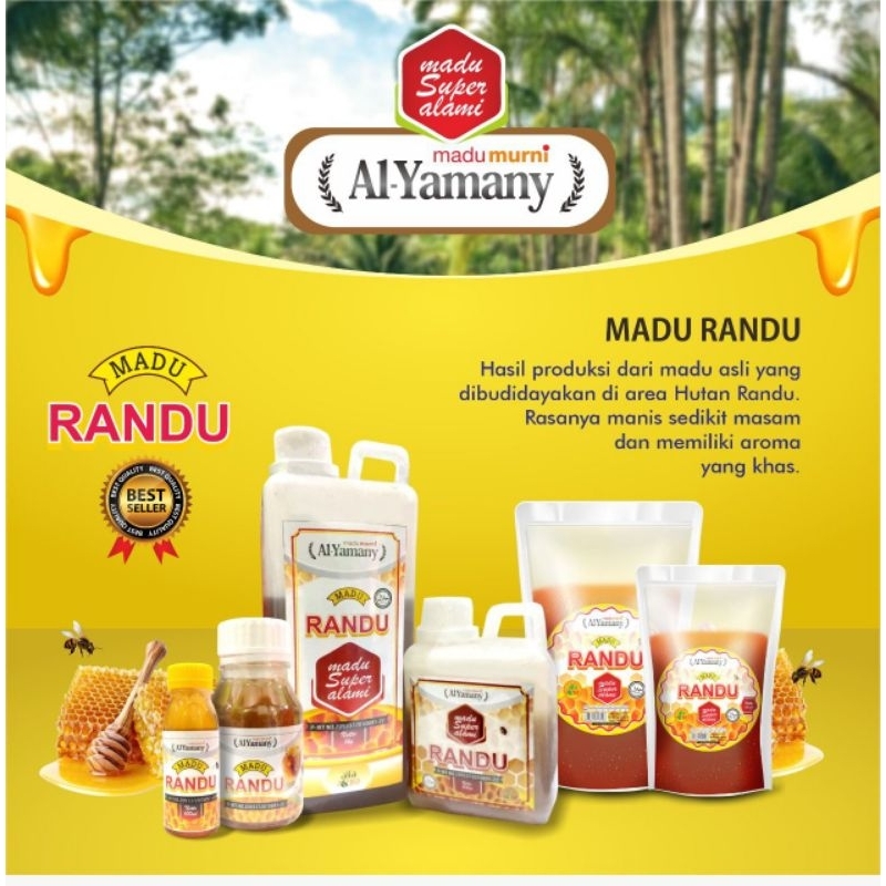 

MADU RANDU AL YAMANY 1Kg Refil Madu Asli Jaminan 100% Uang Kembali ALYAMANY