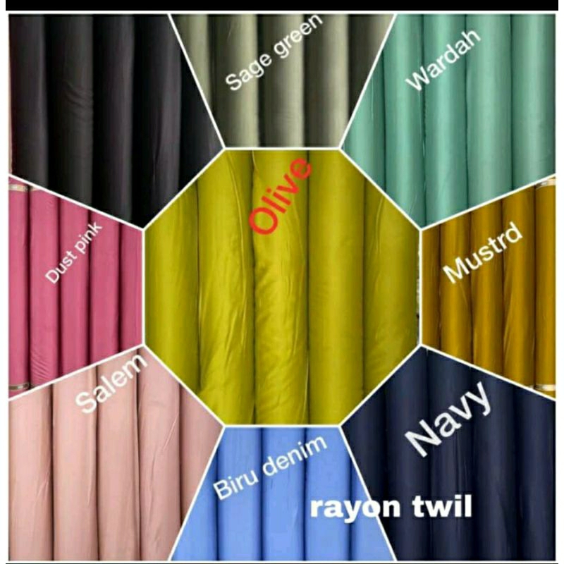 Kain rayon twil premium polos
