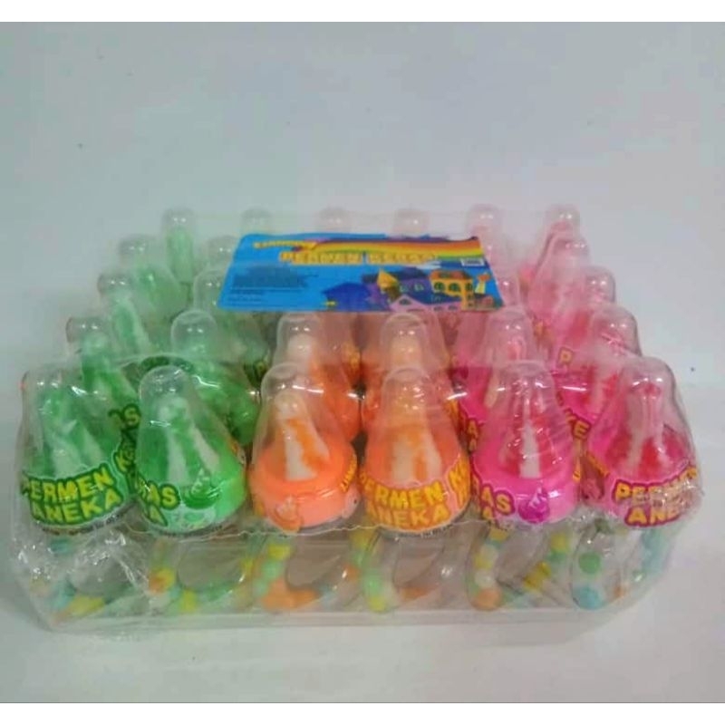 Permen Cemilan Snack Dot Rainbow Pelangi Mainan Anak Murah (isi 30 pcs)