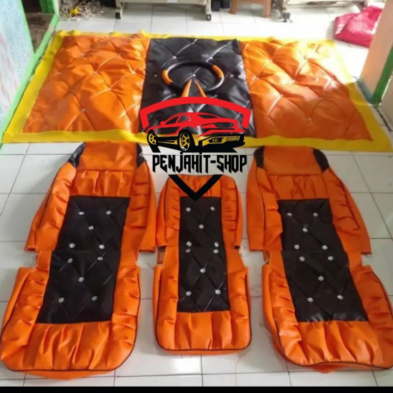 cover sarungjok sofa kancing mobil truk canter-ragasa-hino lohan-elf macan-apv