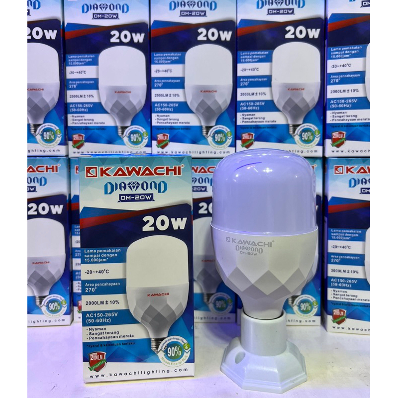 Bola Lampu LED Diamond Kawachi 20 WATT DM-20W Kapsul Capsul LED