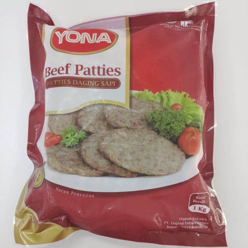 

YONA BEEF PATTIES 1 KG X 6