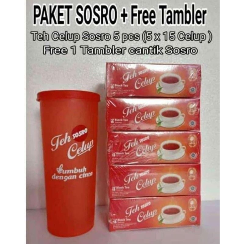 

Paket Hemat Teh Celup Sosro + Thumbler