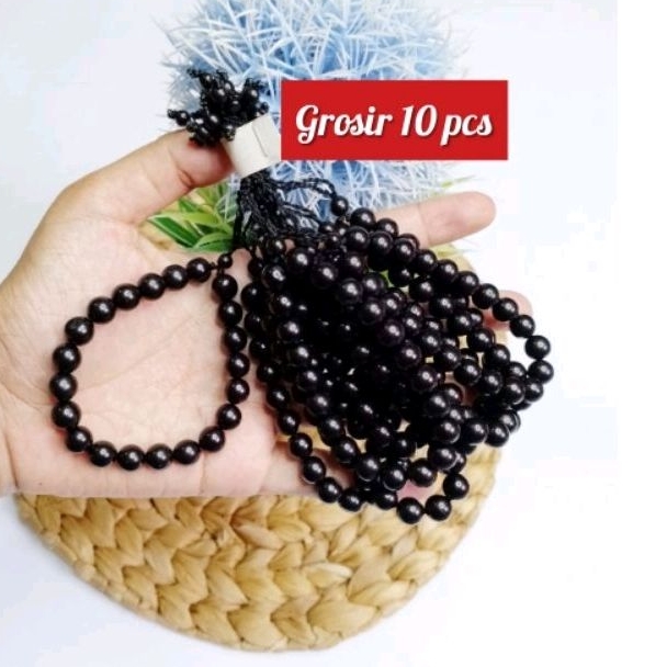 Grosir 10 pcs gelang bulat 8 mm hitam kokka kaukah quality premium asli