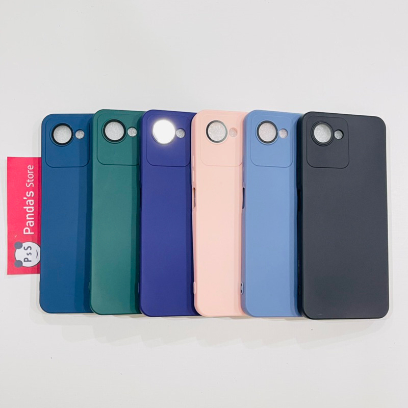 Case Realme C30s / C30 Lenspro Makaron Full Color Softcase Pro Lensa