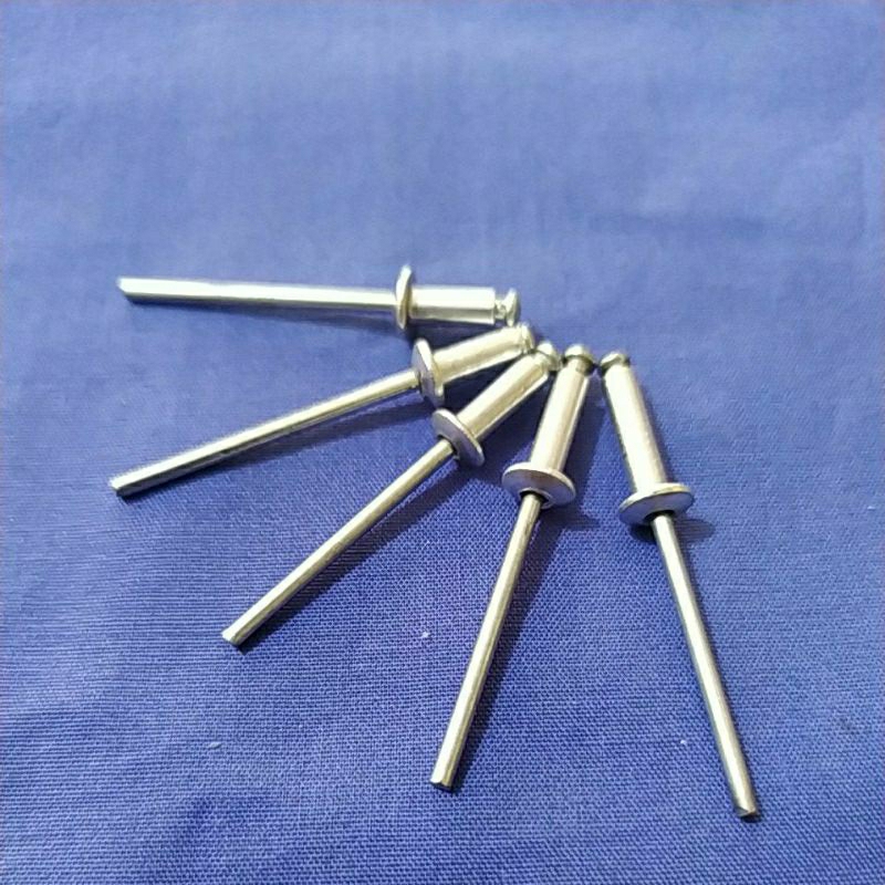 100 pcs Paku rivet / paku rivet holow / aluminium / seng 423, 429, 435, 440, 450. harga per 100 pcs