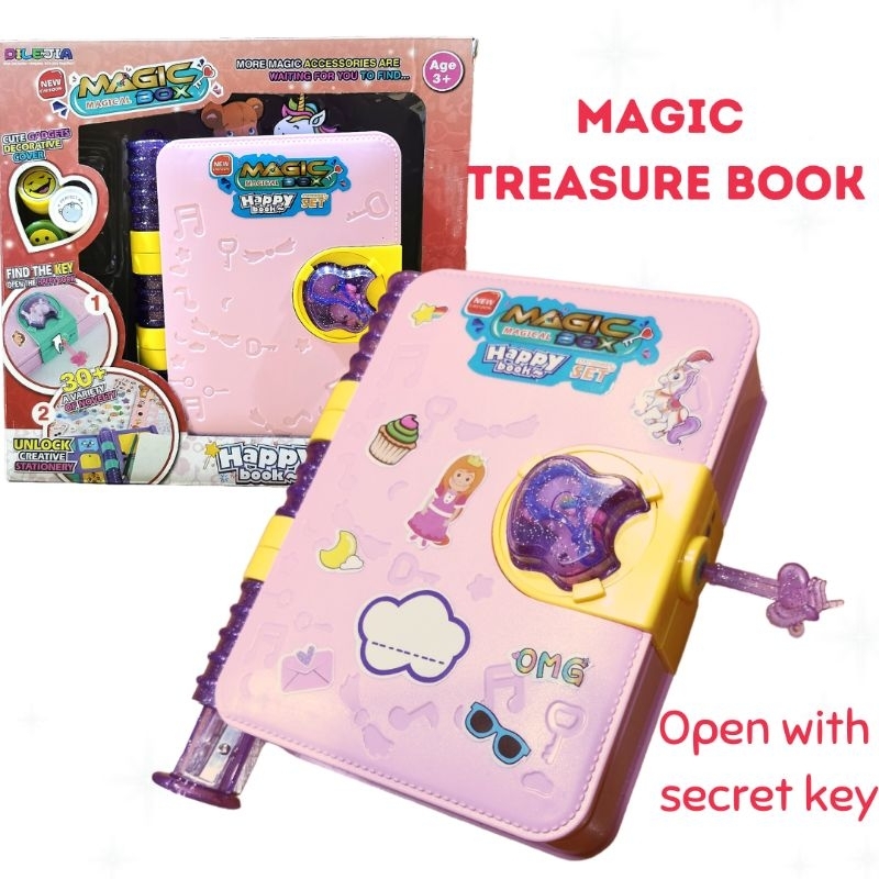 【COD】Mainan Surprise Treasure Magic Book Aksesoris Kado Anak Puzzle Hadiah Ulang Tahun Untuk Anak Perempuan