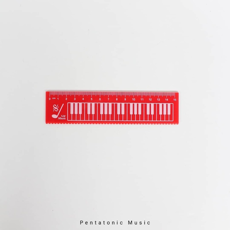 

Penggaris Piano Red Piano Ruler Alat Tulis Musik Unik Merah Stationery Music
