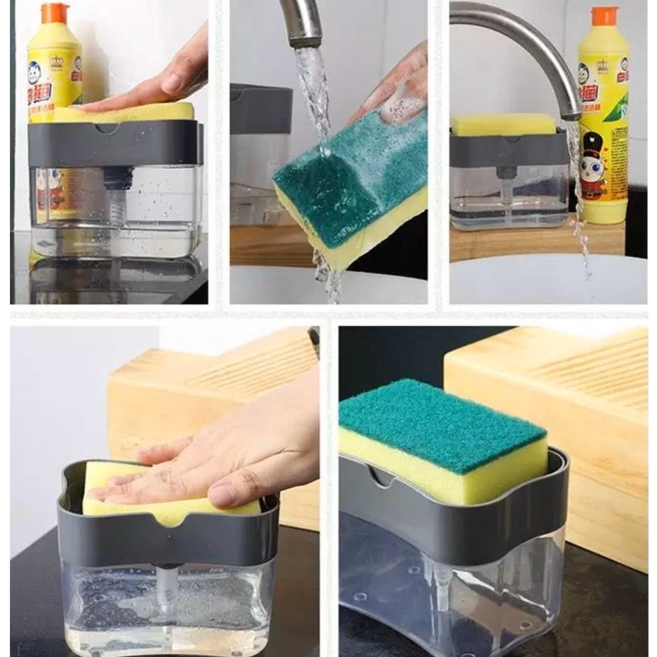 ONLYONE12 Dispenser Sabun Cuci Piring / Tempat Sponge Cuci Piring / Kotak Sabun Cuci Piring / Pump Dispenser Sabun