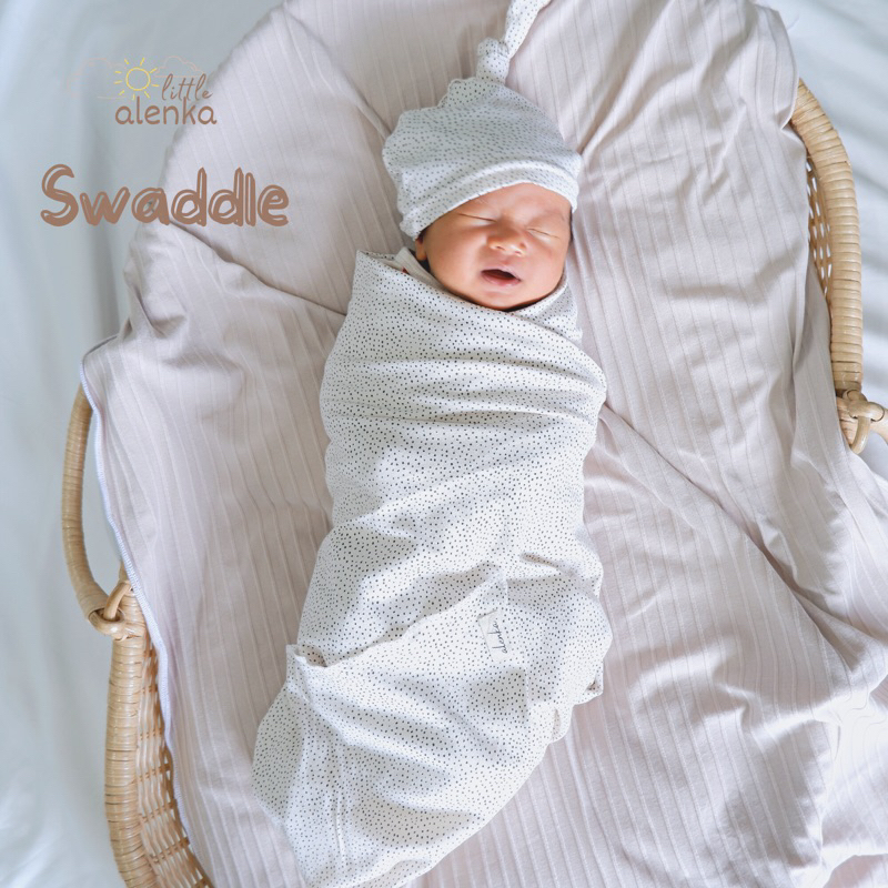 Alenka - (Satuan) Single Multifunction Swaddle / Bedong Bayi Motif Non Instan