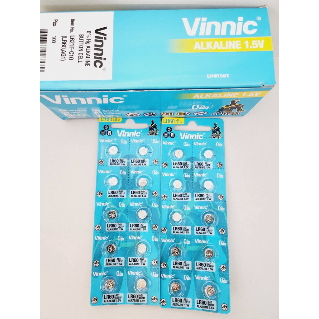 BISA COD !! BATERAI VINNIC L621F LR60 AG1 621 364 ALKALINE BATRE JAM TANGAN HARGA TERJANGKAU MURAH MERIAH TERLARIS BERKUALITAS TERBARU