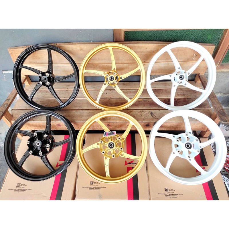 Velg Ninja 150 RR R SS Vrossi Rossi sprint mamba model oz Kawasaki 150R 150RR warna putih gold hitam