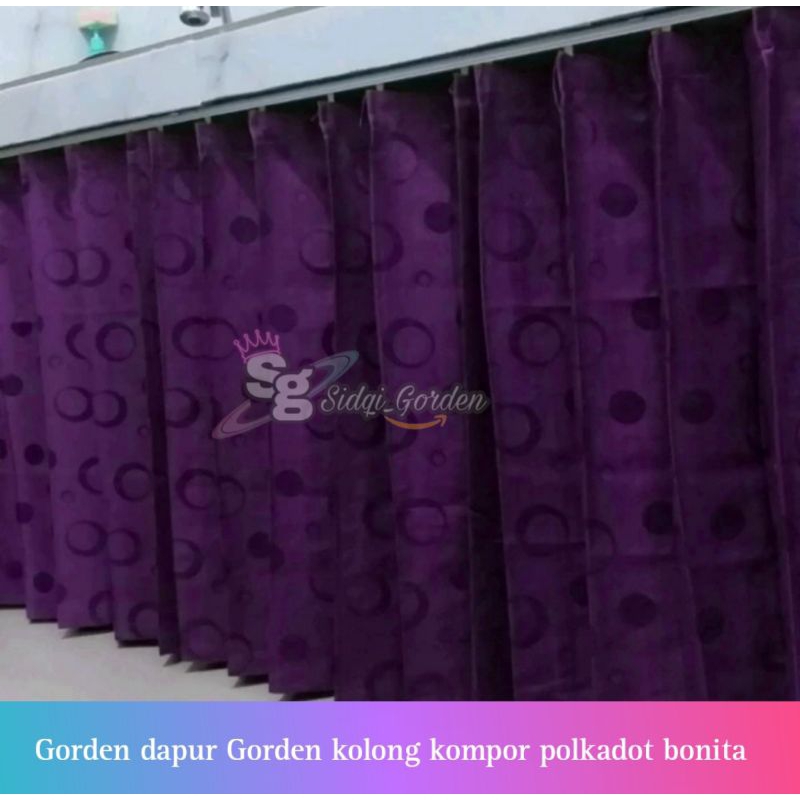 Gorden dapur / Gorden kolong kompor aesthetic / hordeng bawah kompor / Tirai dapur kolong kompor / H