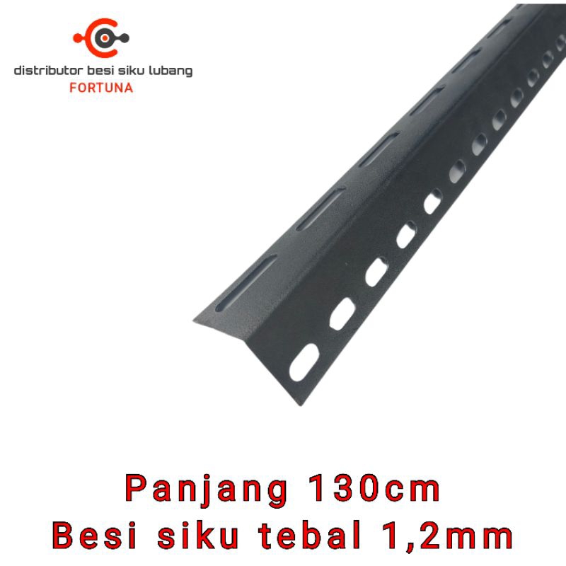 besi siku lubang tebal 1,2mm panjang 130 cm buat rak besi siku serbaguna