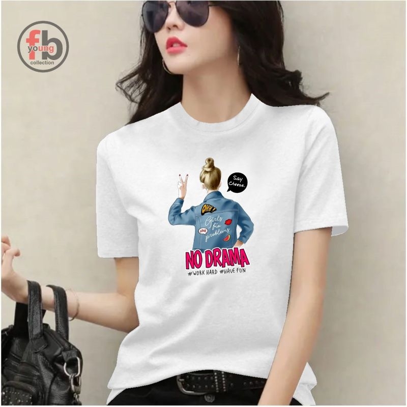 fbyoung kaos fashion model kekinian lengan pendek