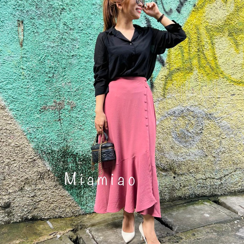 FLORAL SKIRT / KOREAN STYLE / MIDI SKIRT