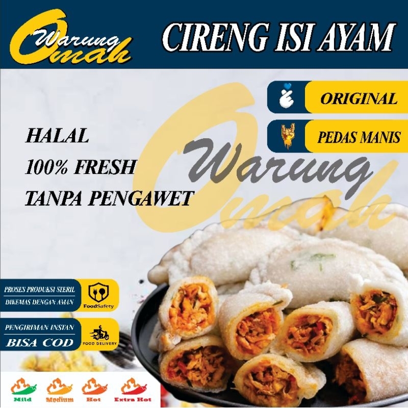 

Cireng isi ayam - Promo Khusus 100 Pembeli Pertama - Jajanan terlaris di Ciamis - Selera Lidah Nusantara