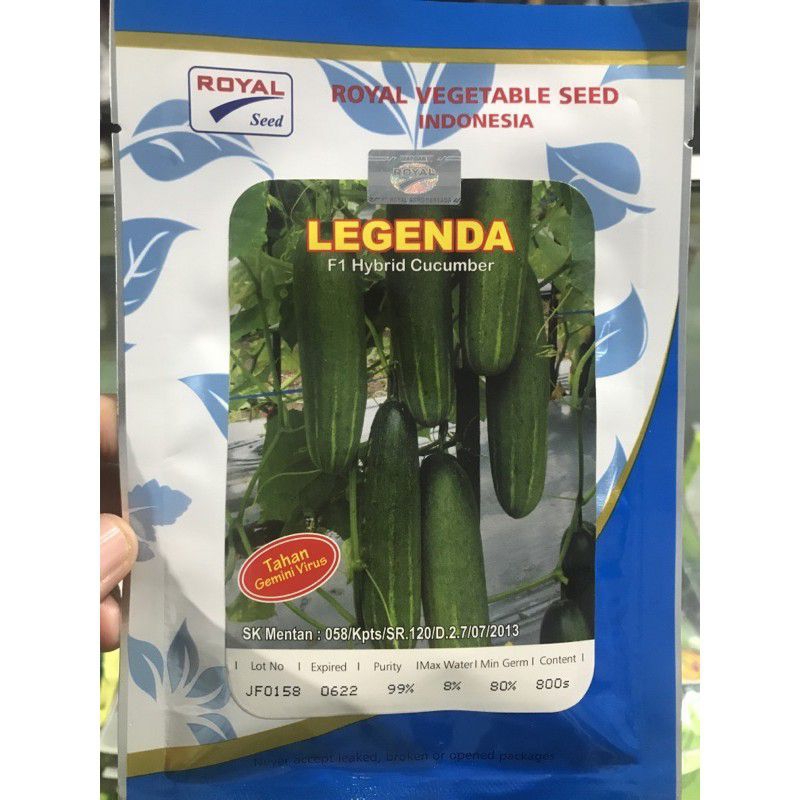 Bibit Benih Timun Mentimun Hibrida LEGENDA. Isi -+800 Biji