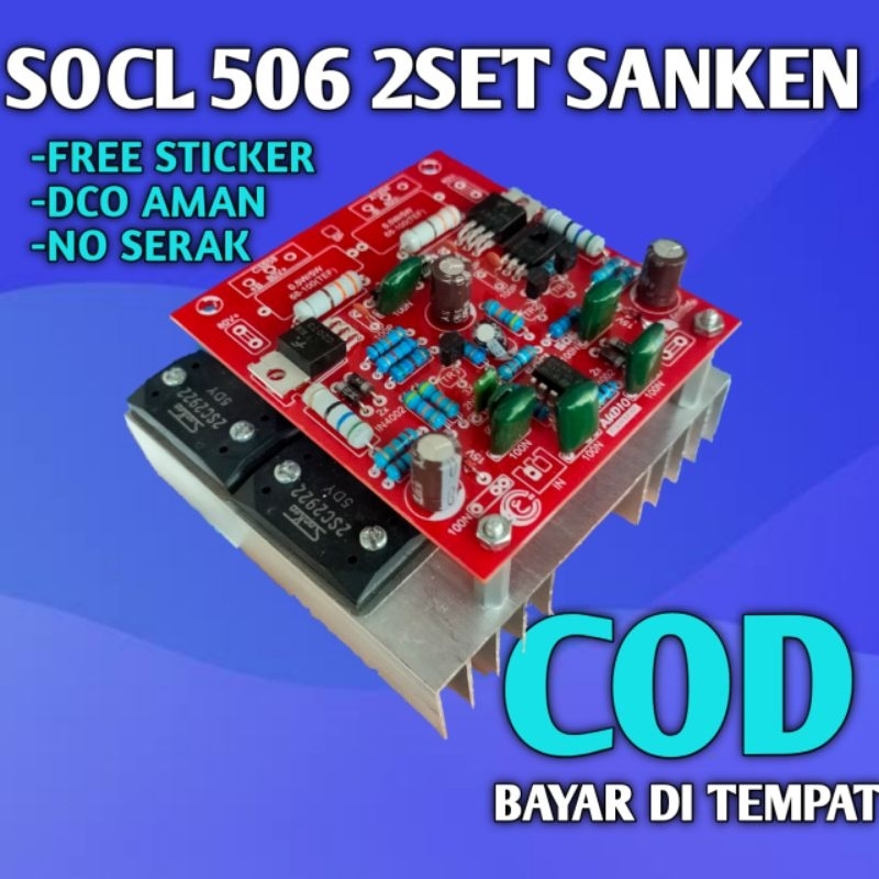 SOCL 506 PLUS FINAL SANKEN 2 set siap pakai tinggal psu kit power amplifier