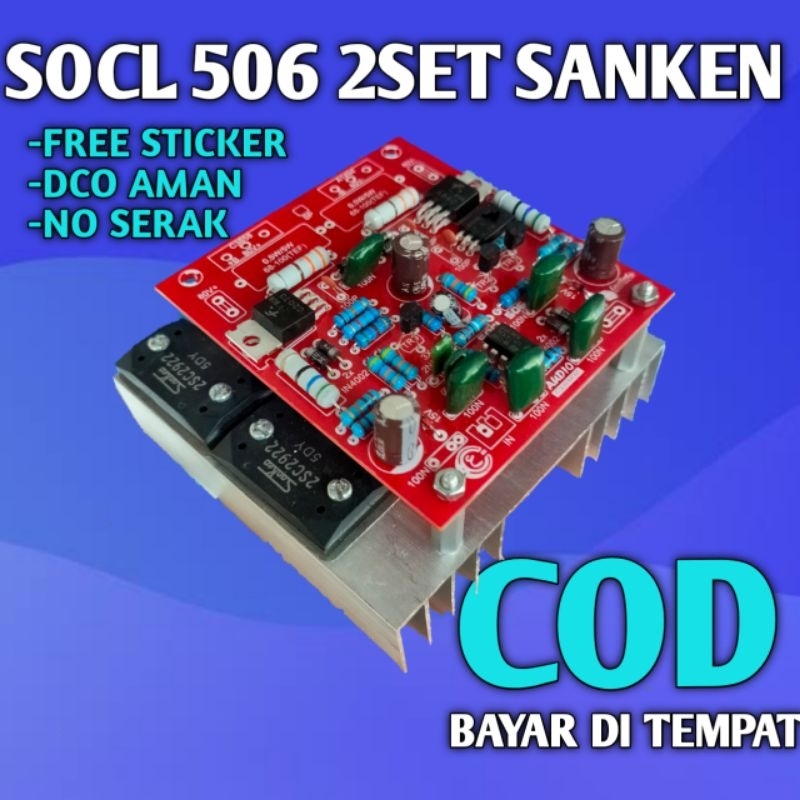 SOCL 506 PLUS FINAL SANKEN 2 set siap pakai tinggal psu kit power amplifier