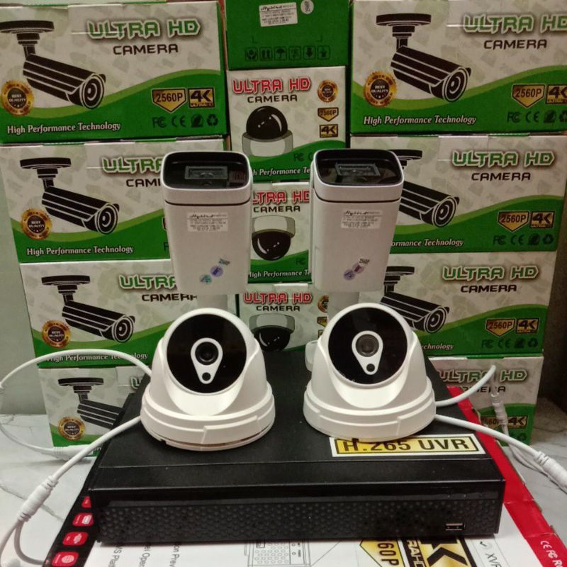 PAKET CCTV 4 CHANNEL 1,2,3,4 CAMERA LENS 8MP 4K 2560P ULTRA HD KOMPLIT