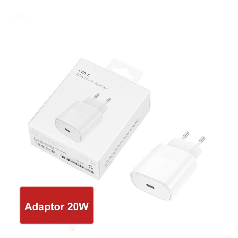 20W ADAPTOR CHARGER IPHONE SEMUA TIPE PD FAST CHARGING / USB C / TYPE-C / BATOK / KEPALA CHARGER