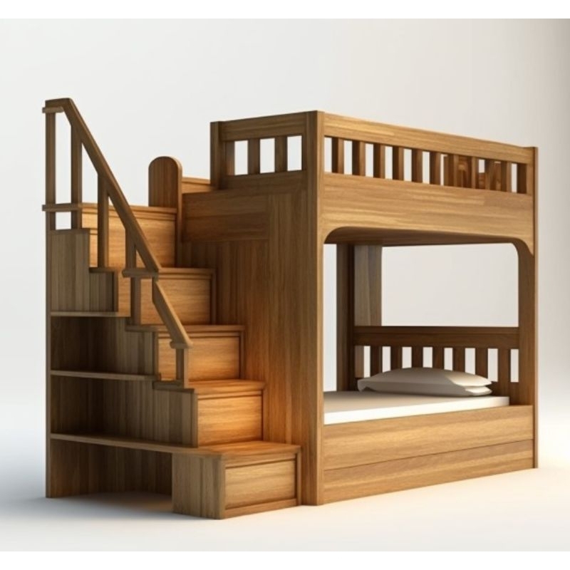 kasur tingkat kasur susun tempat tidur tingkat anak kayu jati