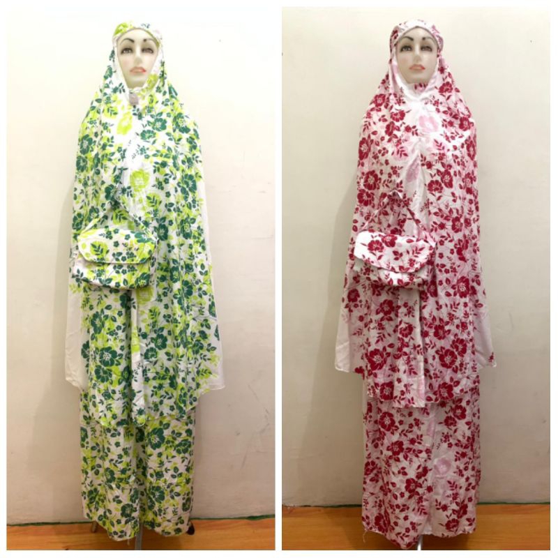 Mukenah rayon bali / mukenah bali / mukenah rayon / telekung / mukenah adem / ruku shalat / mukenah motif / mukenah bunga / mukenah batik