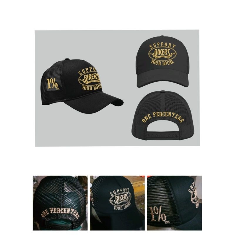 TOPI TUCKER BIKERS BROTHERHOOD 1% MC ORIGINAL FREE STICKER
