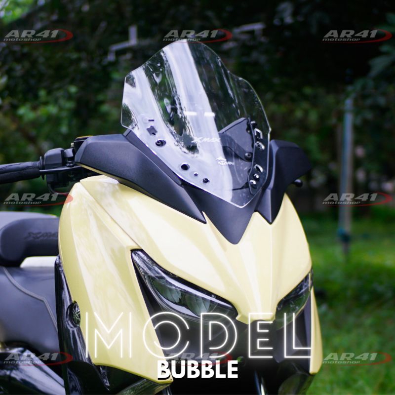 Windshield XMAX sporty bubble, Visor XMAX, Kaca depan Xmax bubble