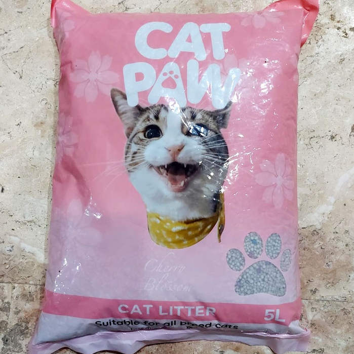 PASIR GUMPAL WANGI CAT PAW ANEKA AROMA GOOD QUALITY 5 LT