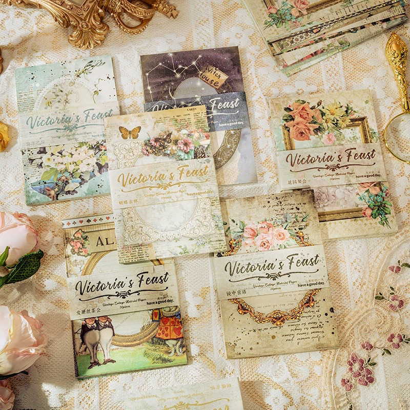 

10pc vintage paper decorasi scrapbook journal journaling bujo PP5