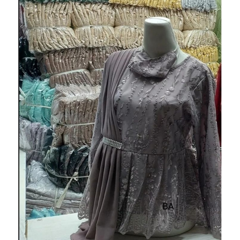 kebaya modern Setelan Kebaya Aurora Selendang  Kebaya Selendang kebaya wisuda kebaya lamaran by BA