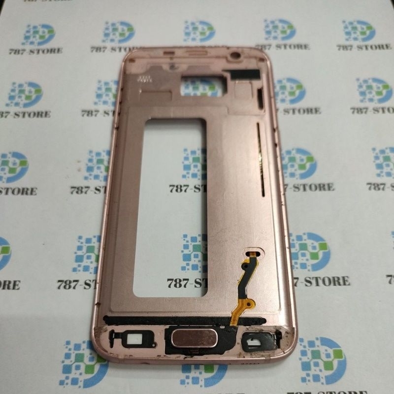 FRAME LCD SAMSUNG S7 EDGE G935FD ROSE GOLD ORIGINAL BEKAS