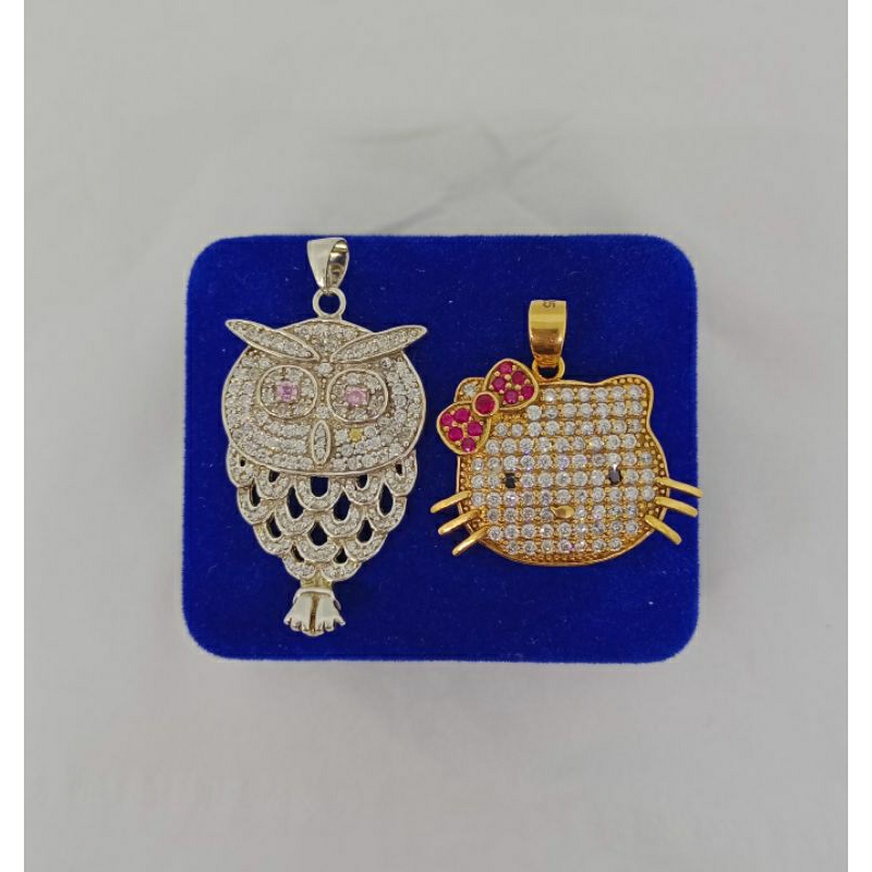 liontin variasi model mp/perak asli silver 925 lapis emas/perhiasan fashion wanita terbaru