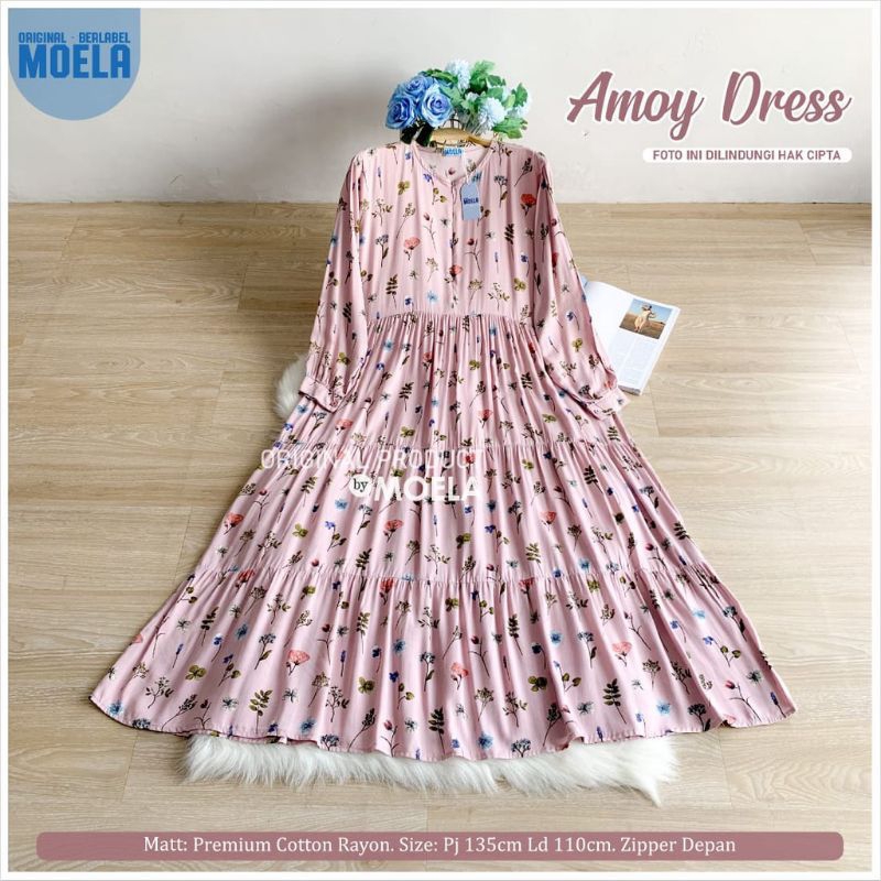 AMOY DRESS RAYON GAMIS RAYON MAXY