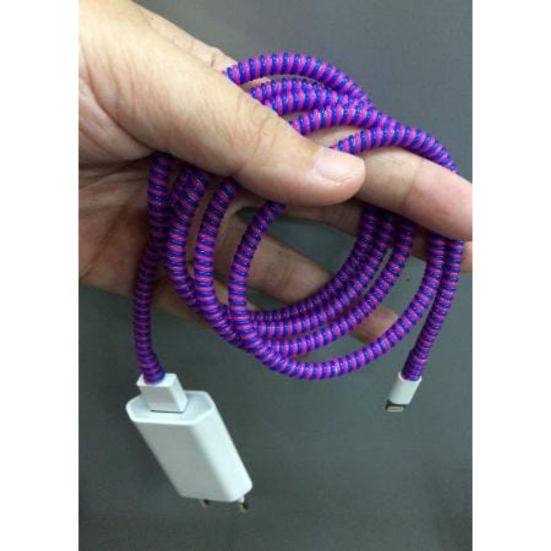 PELINDUNG KABEL CHARGER SPIRAL WARNA WARNI PELILIT KABEL KABEL PROTEKTOR LILITAN KABEL DATA CHARGER