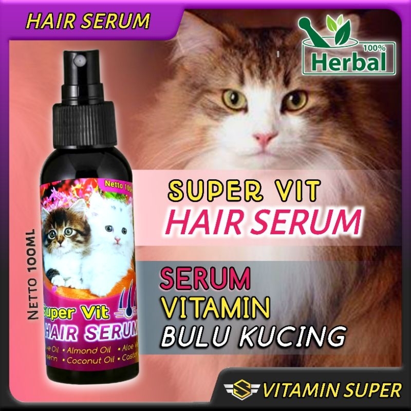 Super Vit Hair Serum Vitamin Bulu Spray Kucing, Anjing, Kelinci | Vitamin Bulu Rontok, Bulu Gembul dan Berkilau