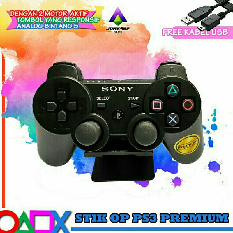 Stick PS 3 Stick PS3 DS3 Ori Pabrik HITAM Murah Free kabel USB