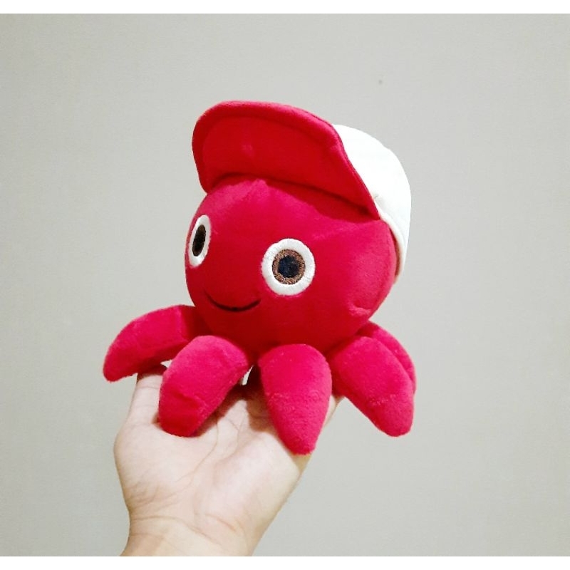 Boneka Gurita Topi Size 17 cm/ Boneka Octopus/ Boneka Gurita