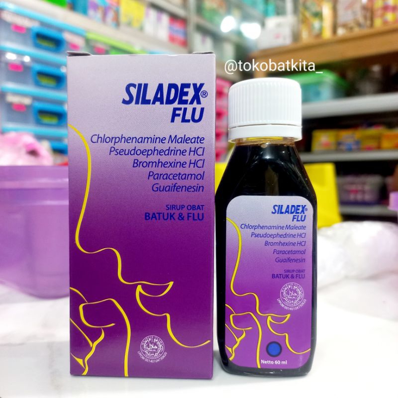 [60ML] SILADEX FLU / DEMAM SAKIT SAKIT KEPALA / HIDUNG TERSUMBAT BERSIN BERSIN / BATUK DAHAK FLU / P