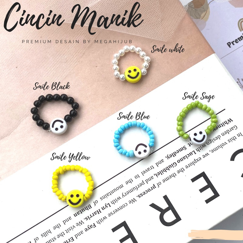 (PROMO) Beads Ring korea cincin manik cute / cincin mutiara lucu